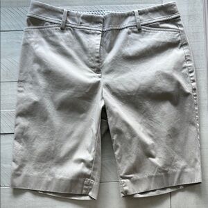 Talbots Tan Bermuda Shorts Relaxed Fit Cotton Blend